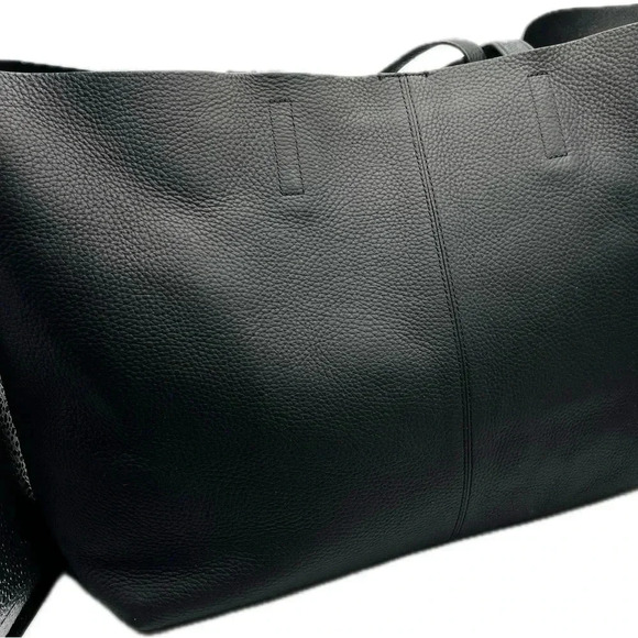 Maison de Sabre The Snap Soft Tote Black Rouge Noir Genuine Leather - Picture 4 of 15